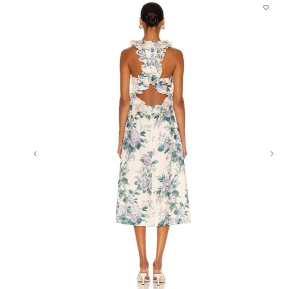 Zimmermann Cassia Ruffle Midi Dress - Picture 3 of 5